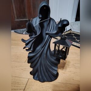 Viral Black Halloween Death Ghost Grim Reaper Decor Light Up Statue With Lantern